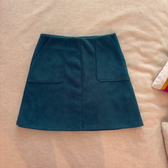 Velvety Green Skirt by Simons (TWIK) - Size Small - Picture 2 of 9